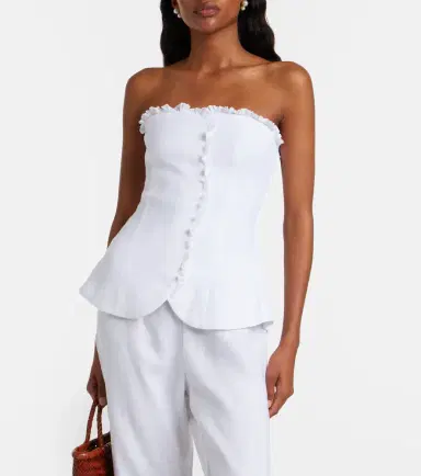 Posse Florence ruffled linen top | Thumbnail 4 Posse Florence ruffled linen top | Thumbnail 4