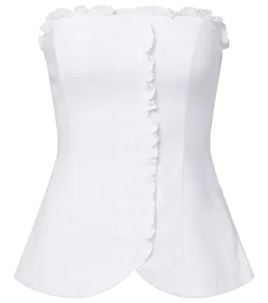 Posse Florence ruffled linen top | Thumbnail 1 Posse Florence ruffled linen top | Thumbnail 1