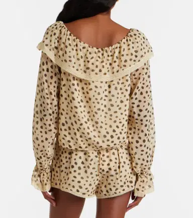 Posse Priscilla leopard-print silk blouse | Thumbnail 5 Posse Priscilla leopard-print silk blouse | Thumbnail 5