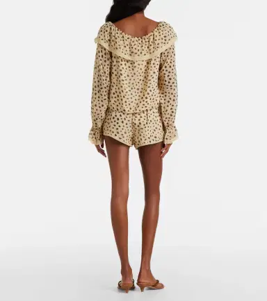 Posse Priscilla leopard-print silk shorts | Thumbnail 4 Posse Priscilla leopard-print silk shorts | Thumbnail 4