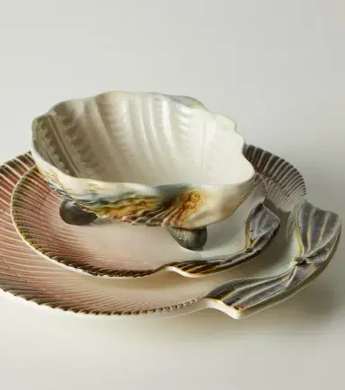 Bordallo Pinheiro Oyster & Scallops set of 4 ceramic bowls | Thumbnail 3
