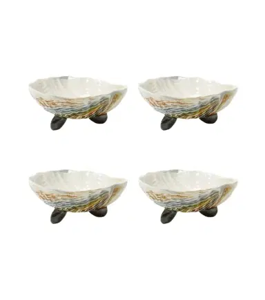 Bordallo Pinheiro Oyster & Scallops set of 4 ceramic bowls | Thumbnail 1