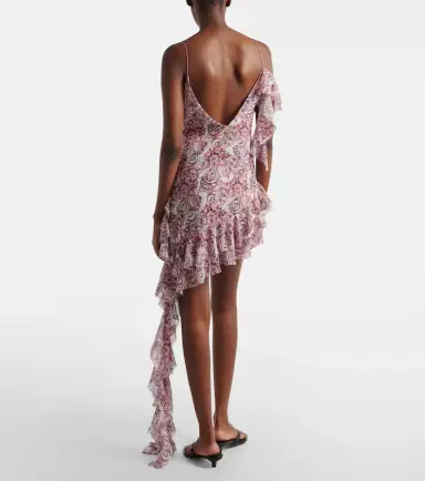 Bananhot Zoe floral ruffled asymmetric minidress | Thumbnail 2 Bananhot Zoe floral ruffled asymmetric minidress | Thumbnail 2