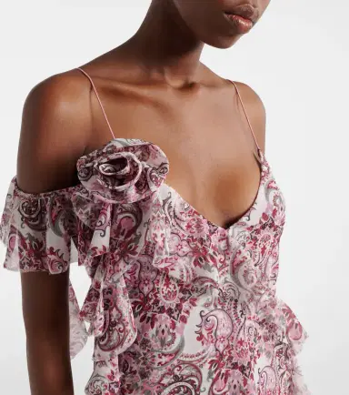 Bananhot Zoe floral ruffled asymmetric minidress | Thumbnail 3 Bananhot Zoe floral ruffled asymmetric minidress | Thumbnail 3