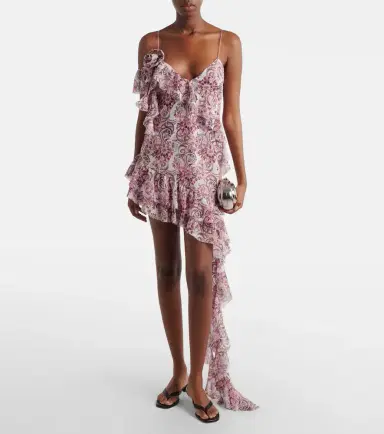 Bananhot Zoe floral ruffled asymmetric minidress | Thumbnail 4 Bananhot Zoe floral ruffled asymmetric minidress | Thumbnail 4