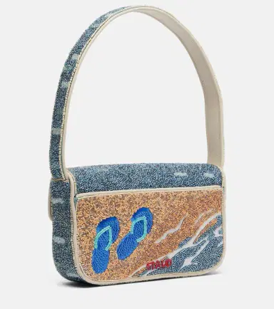 Staud Tommy beaded shoulder bag | Thumbnail 3