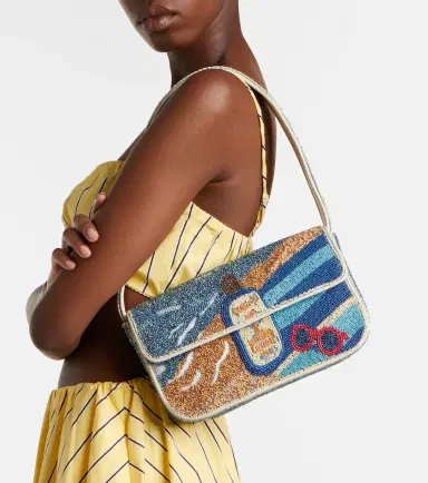 Staud Tommy beaded shoulder bag | Thumbnail 6