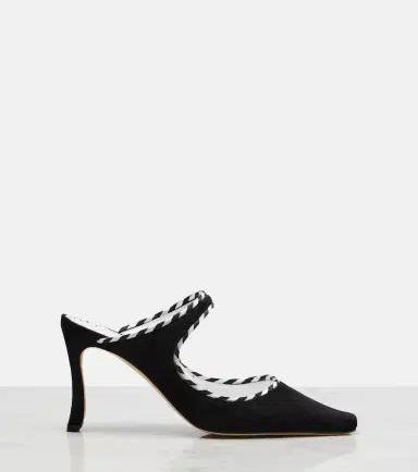 Manolo Blahnik Pura suede mules | Thumbnail 4 Manolo Blahnik Pura suede mules | Thumbnail 4