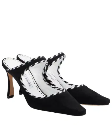 Manolo Blahnik Pura suede mules | Thumbnail 1 Manolo Blahnik Pura suede mules | Thumbnail 1