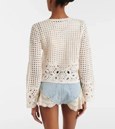 Frame Crochet denim shorts | Thumbnail 3 Frame Crochet denim shorts | Thumbnail 3