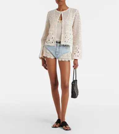 Frame Crochet denim shorts | Thumbnail 5 Frame Crochet denim shorts | Thumbnail 5