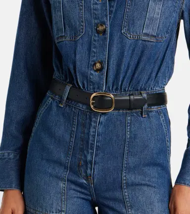 Self-Portrait Belted denim jumpsuit | Thumbnail 2 Self-Portrait Belted denim jumpsuit | Thumbnail 2
