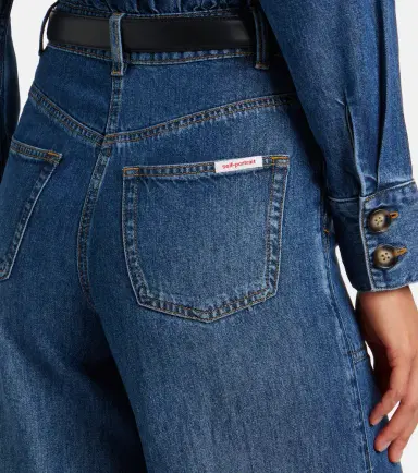 Self-Portrait Belted denim jumpsuit | Thumbnail 3 Self-Portrait Belted denim jumpsuit | Thumbnail 3