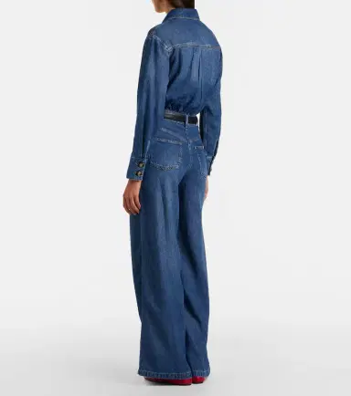 Self-Portrait Belted denim jumpsuit | Thumbnail 5 Self-Portrait Belted denim jumpsuit | Thumbnail 5