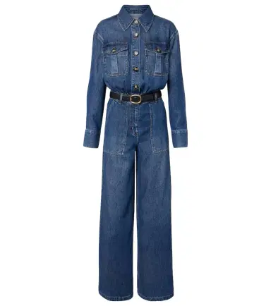 Self-Portrait Belted denim jumpsuit | Thumbnail 1 Self-Portrait Belted denim jumpsuit | Thumbnail 1