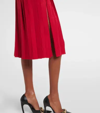 Gucci Interlocking G silk jacquard midi skirt | Thumbnail 4 Gucci Interlocking G silk jacquard midi skirt | Thumbnail 4
