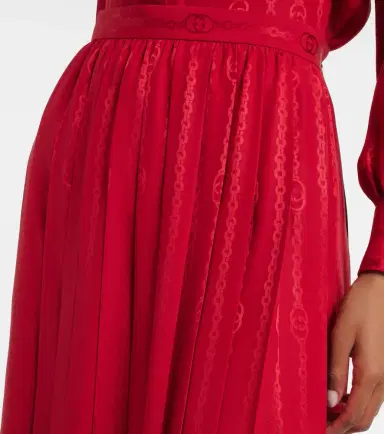 Gucci Interlocking G silk jacquard midi skirt | Thumbnail 5 Gucci Interlocking G silk jacquard midi skirt | Thumbnail 5