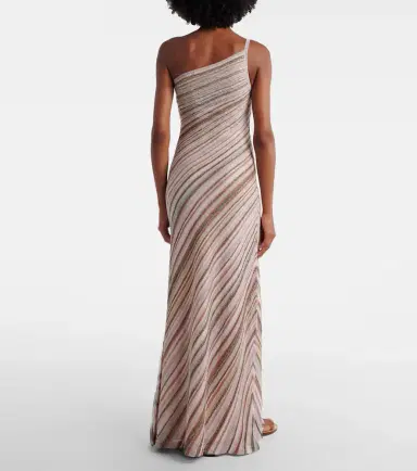 Missoni Sequined one-shoulder lamé maxi dress | Thumbnail 3