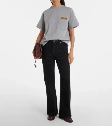 Bottega Veneta Intrecciato cotton-blend jersey T-shirt | Thumbnail 3 Bottega Veneta Intrecciato cotton-blend jersey T-shirt | Thumbnail 3