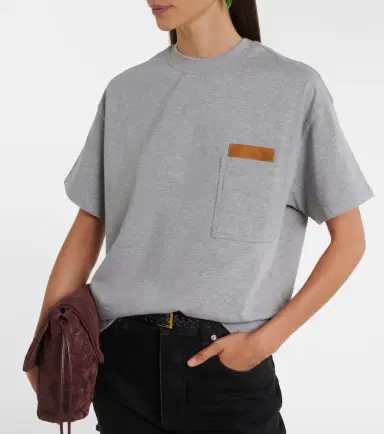 Bottega Veneta Intrecciato cotton-blend jersey T-shirt | Thumbnail 4 Bottega Veneta Intrecciato cotton-blend jersey T-shirt | Thumbnail 4