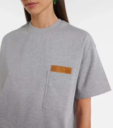 Bottega Veneta Intrecciato cotton-blend jersey T-shirt | Thumbnail 5 Bottega Veneta Intrecciato cotton-blend jersey T-shirt | Thumbnail 5