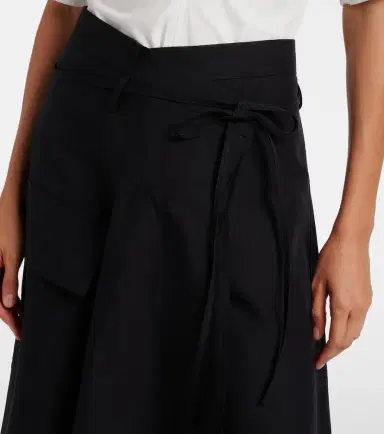 Bottega Veneta Asymmetric cotton midi skirt | Thumbnail 2