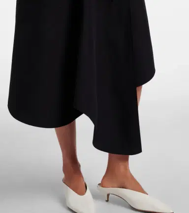 Bottega Veneta Asymmetric cotton midi skirt | Thumbnail 4