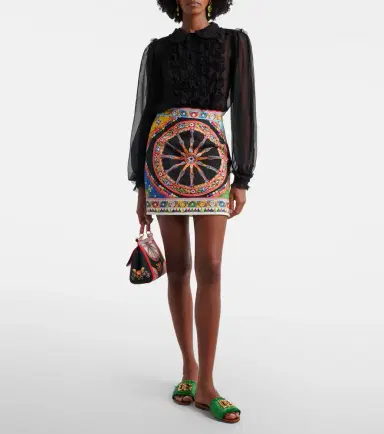 Dolce & Gabbana Printed cotton miniskirt | Thumbnail 4 Dolce & Gabbana Printed cotton miniskirt | Thumbnail 4