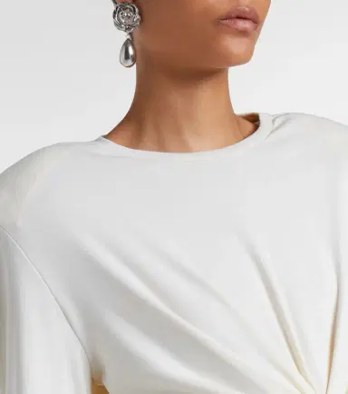 Magda Butrym Cropped cotton-blend jersey top | Thumbnail 5 Magda Butrym Cropped cotton-blend jersey top | Thumbnail 5