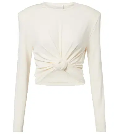 Magda Butrym Cropped cotton-blend jersey top | Thumbnail 1 Magda Butrym Cropped cotton-blend jersey top | Thumbnail 1