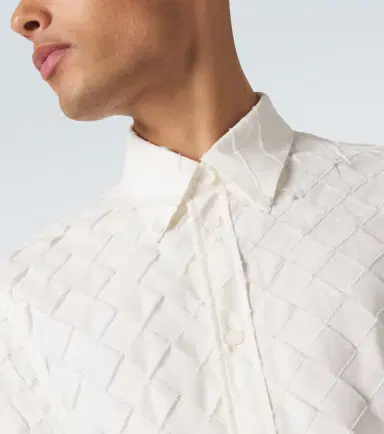 Bottega Veneta Intrecciato cotton poplin shirt | Thumbnail 3 Bottega Veneta Intrecciato cotton poplin shirt | Thumbnail 3