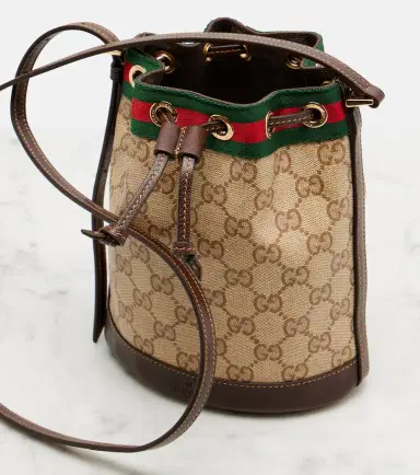 Gucci Web Stripe Mini GG canvas bucket bag | Thumbnail 2
