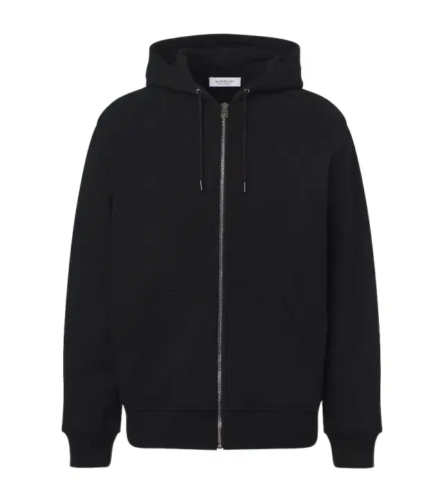 Logo cotton fleece zip-up hoodie