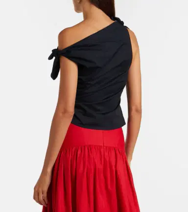 Staud Bellaria asymmetric cotton top | Thumbnail 2 Staud Bellaria asymmetric cotton top | Thumbnail 2