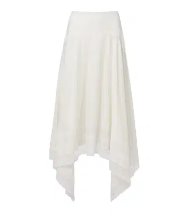 Staud Ainsley lace-trimmed cotton voile midi skirt | Thumbnail 1