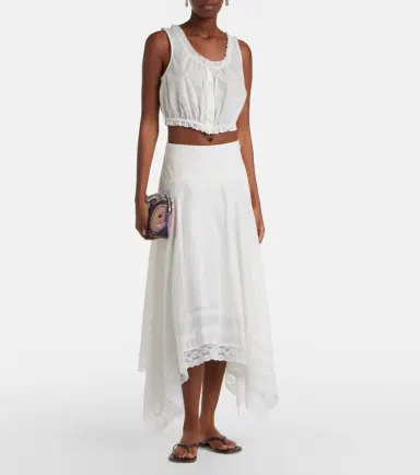 Staud Sicilia lace-trimmed cotton voile top | Thumbnail 5