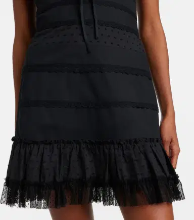 Staud Halie ruffled cotton-blend poplin minidress | Thumbnail 4