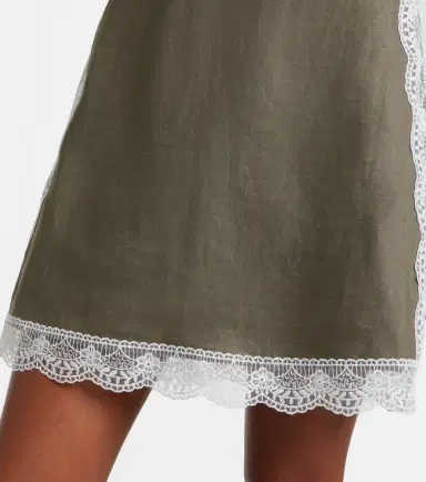 Staud Amalina lace-trimmed linen minidress | Thumbnail 2 Staud Amalina lace-trimmed linen minidress | Thumbnail 2