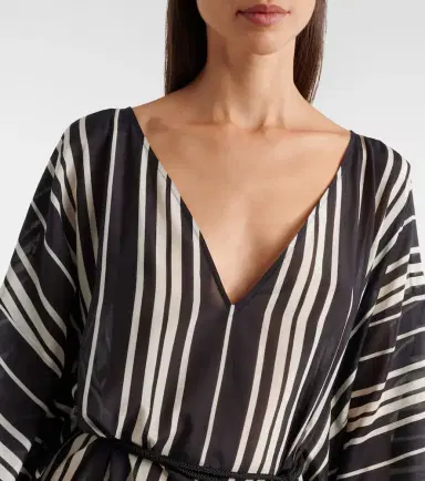 Tory Burch Striped cotton and silk kaftan | Thumbnail 2