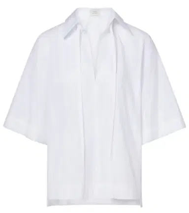 Loulou de Saison Sofi tie-neck cotton poplin top | Thumbnail 1