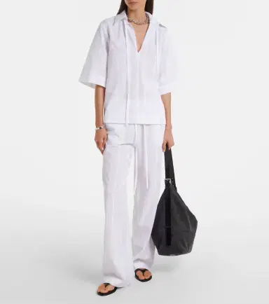 Loulou de Saison Macao cotton poplin straight pants | Thumbnail 5 Loulou de Saison Macao cotton poplin straight pants | Thumbnail 5