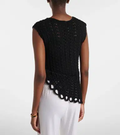 Loulou de Saison Saez asymmetric scalloped crochet top | Thumbnail 6 Loulou de Saison Saez asymmetric scalloped crochet top | Thumbnail 6