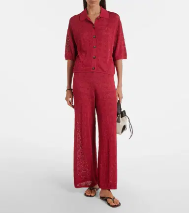 Loulou de Saison Egeo knitted wide-leg pants | Thumbnail 4
