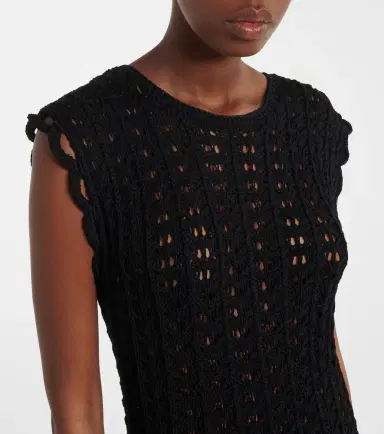 Loulou de Saison Malena asymmetric scalloped crochet midi dress | Thumbnail 5 Loulou de Saison Malena asymmetric scalloped crochet midi dress | Thumbnail 5