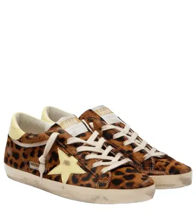 Golden Goose Super-Star leopard-print calf hair sneakers | Thumbnail 1