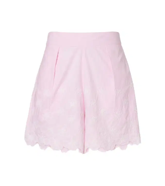 Embroidered cotton poplin shorts