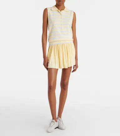 Varley Rue striped cotton-blend polo shirt | Thumbnail 5