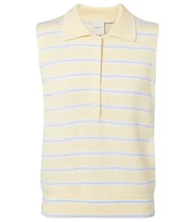 Varley Rue striped cotton-blend polo shirt | Thumbnail 1