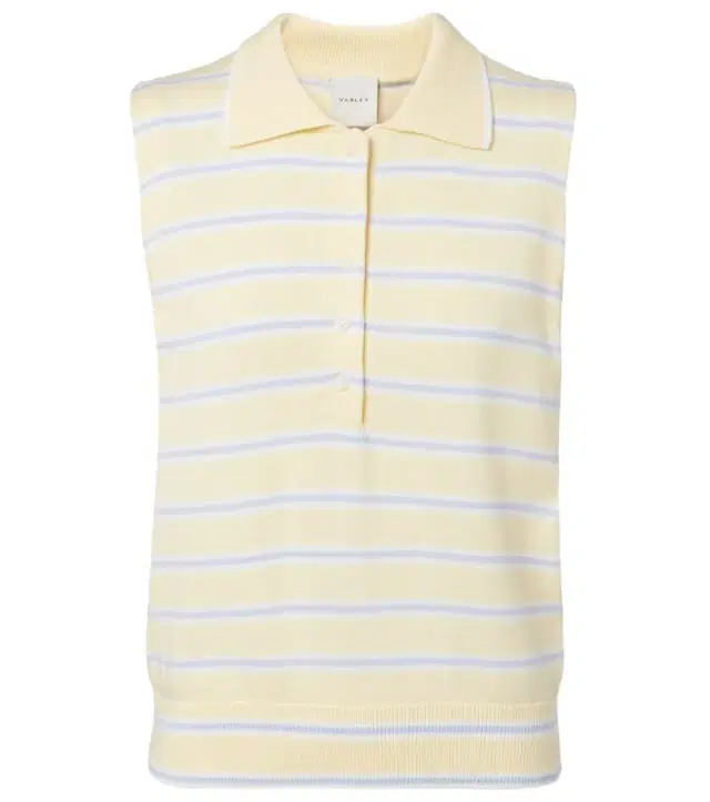 Rue striped cotton-blend polo shirt