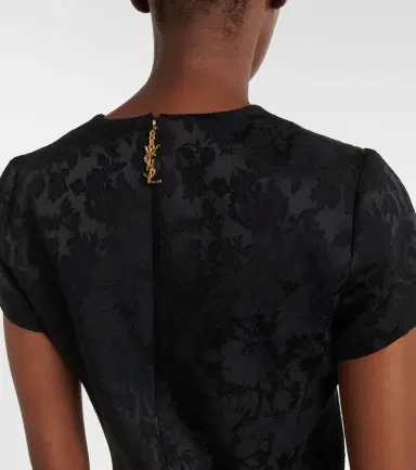 Saint Laurent Devoré floral cotton-blend minidress | Thumbnail 2